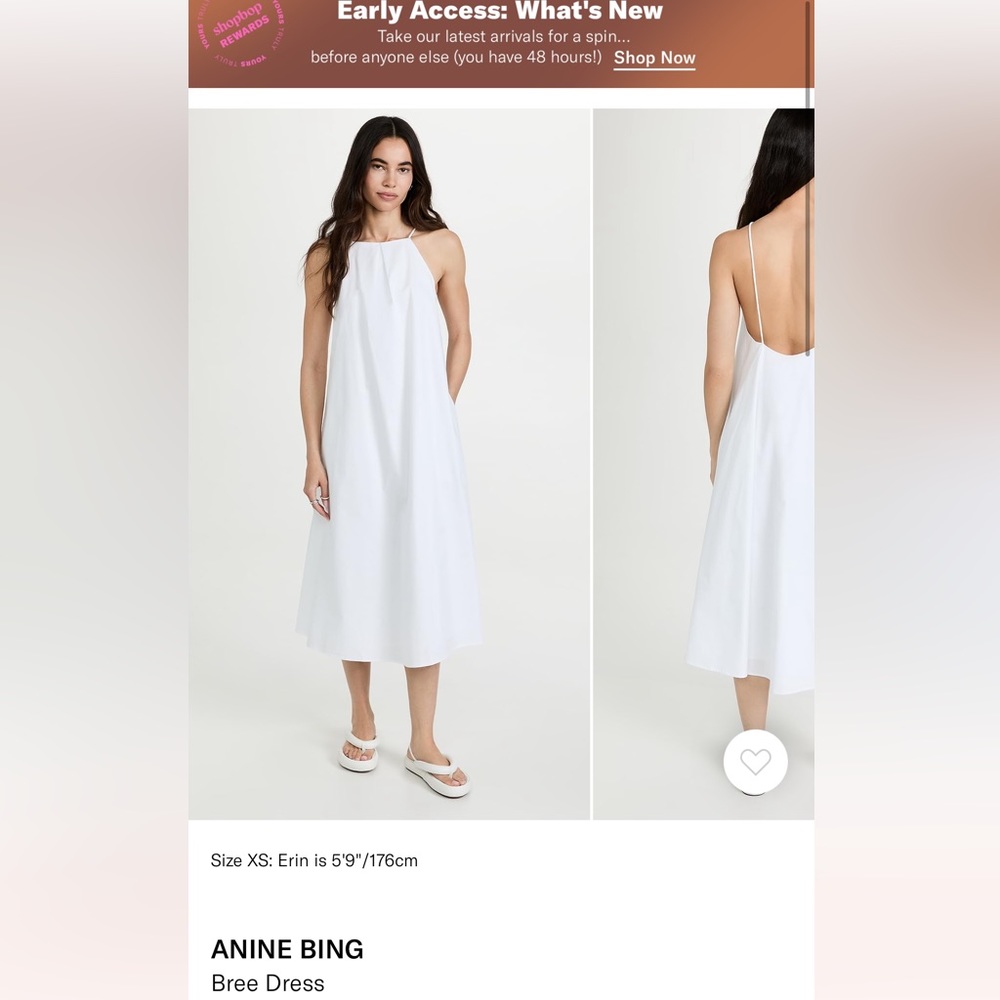 Anine Bing Bree Dress Sz M White